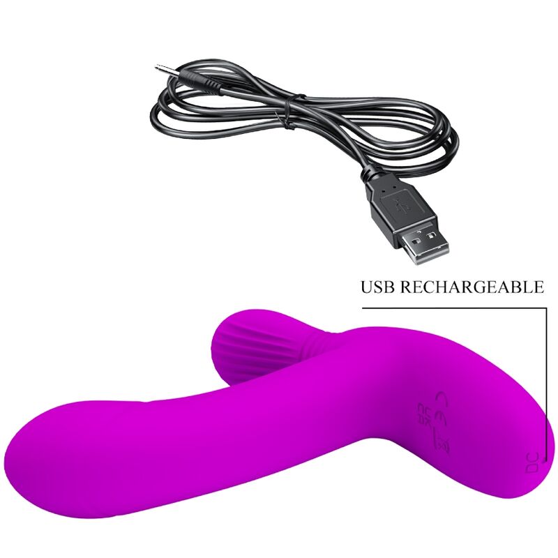 Masseur clitoridien Geri rose avec télécommande – Pretty Love