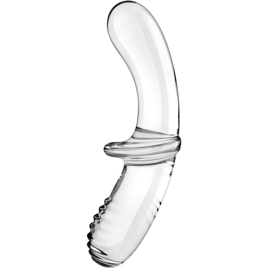 SATISFYER - Gode double cristal transparent – vue 2