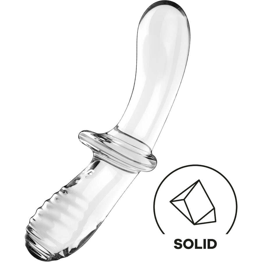 SATISFYER - Gode double cristal transparent – vue 1