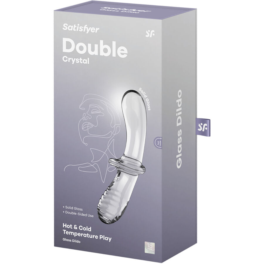 SATISFYER - Gode double cristal transparent – vue 5