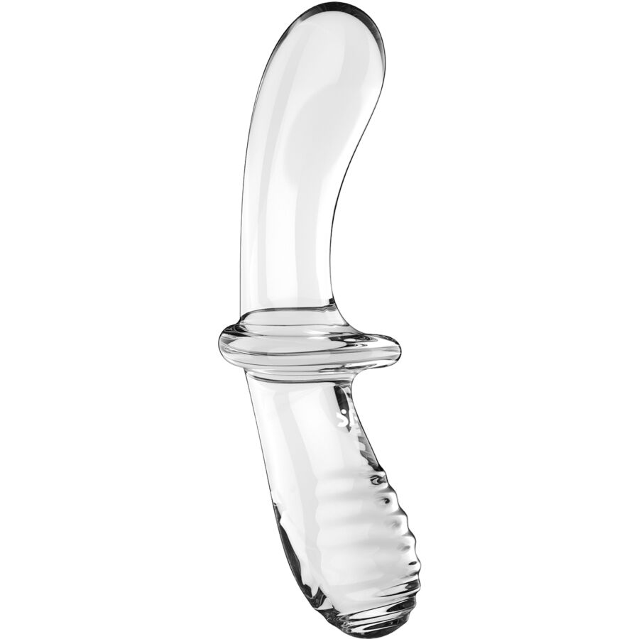 SATISFYER - Gode double cristal transparent – vue 3