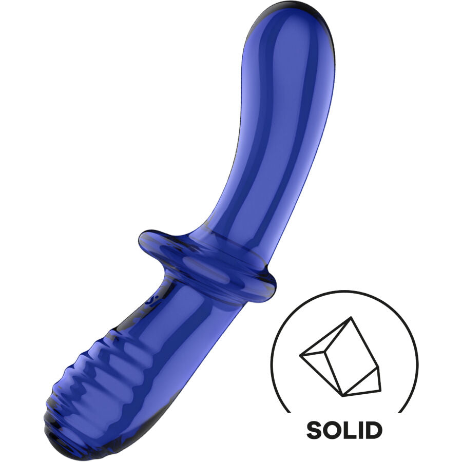 SATISFYER - Gode double cristal bleu – vue 1