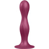 SATISFYER - Gode en silicone double ball-r grenat – vue 1