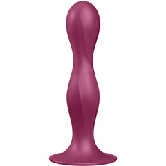 SATISFYER - Gode en silicone double ball-r grenat – vue 1