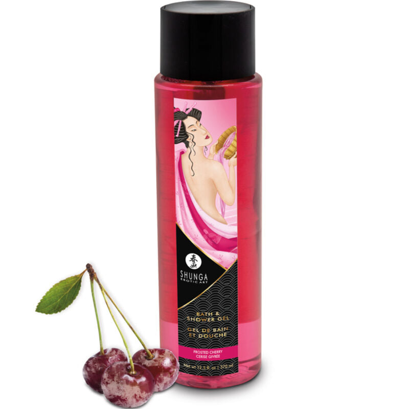 Sels et soins de bain GEL BAIN & DOUCHE CERISE GIVRÉE 370 ML – Shunga Bath Experience