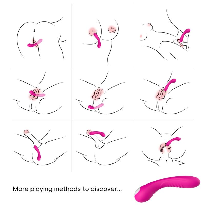Vibromasseur Legend fuchsia en silicone – Armony