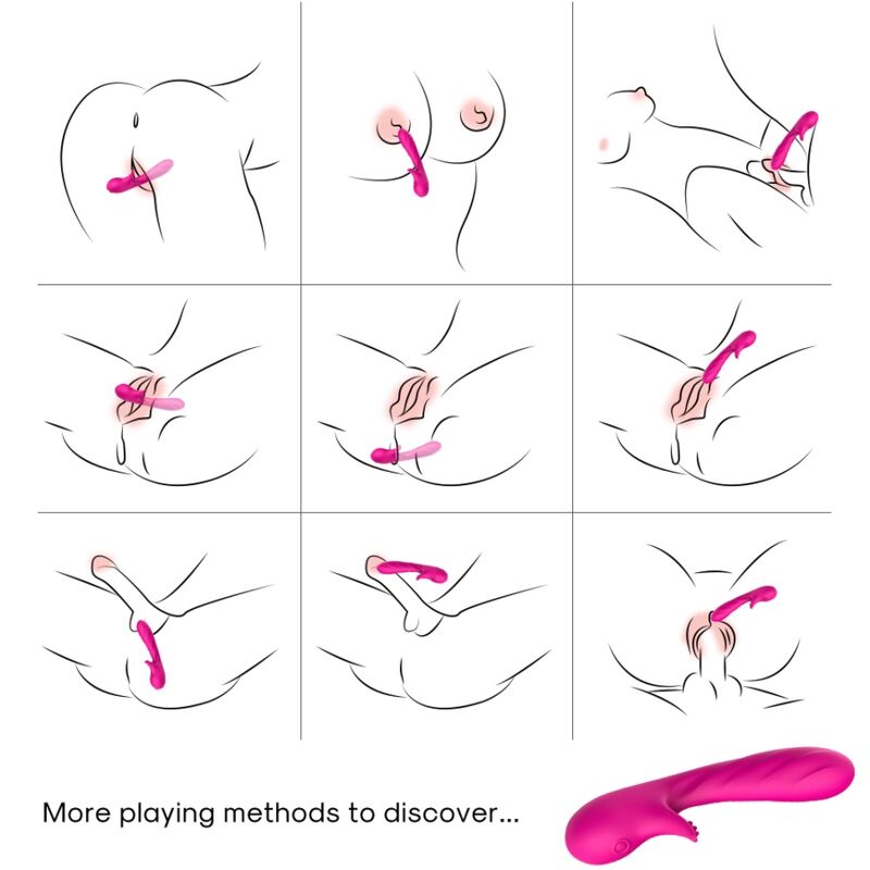 Vibromasseur Romance fuchsia avec stimulateur – Armony