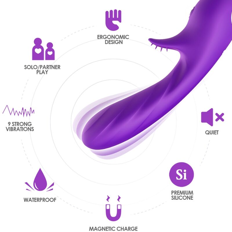 Vibromasseur Romance violet avec stimulateur – Armony