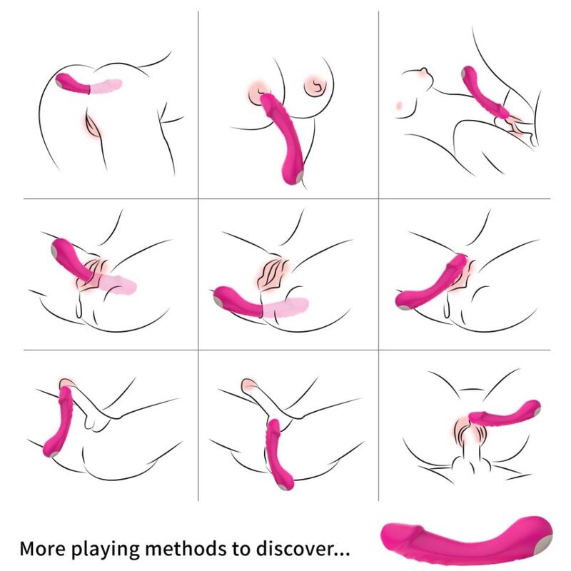 Gode vibrant Spot G fuchsia en silicone – Armony