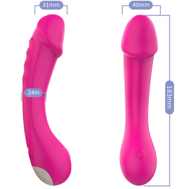 Gode vibrant Spot G fuchsia en silicone – Armony