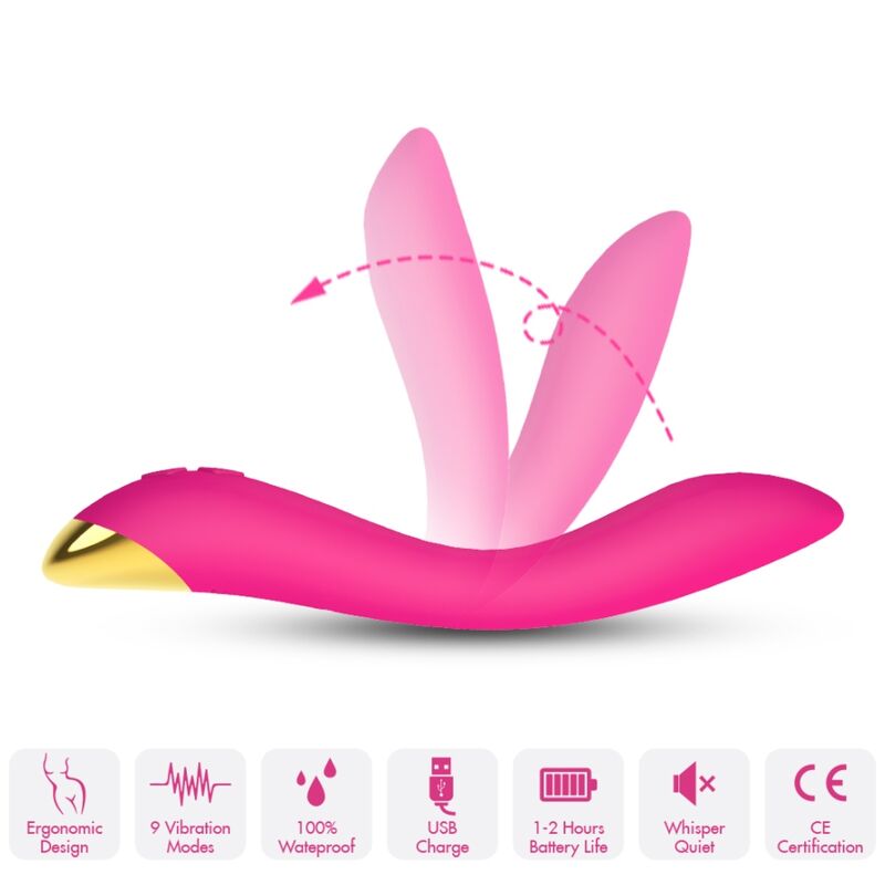 Vibromasseur multiposition Flamingo fuchsia – Armony