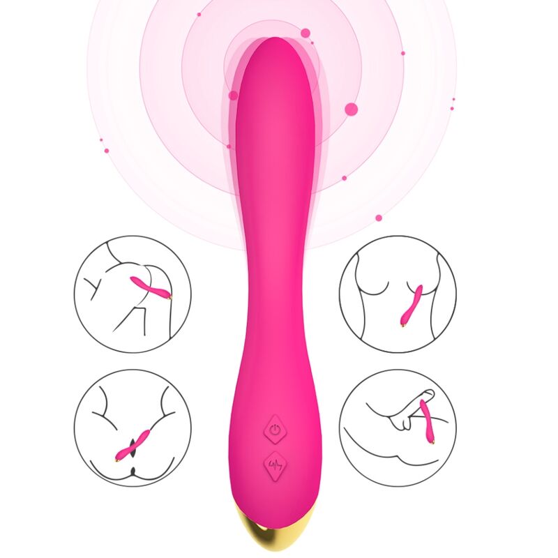 Vibromasseur multiposition Flamingo fuchsia – Armony