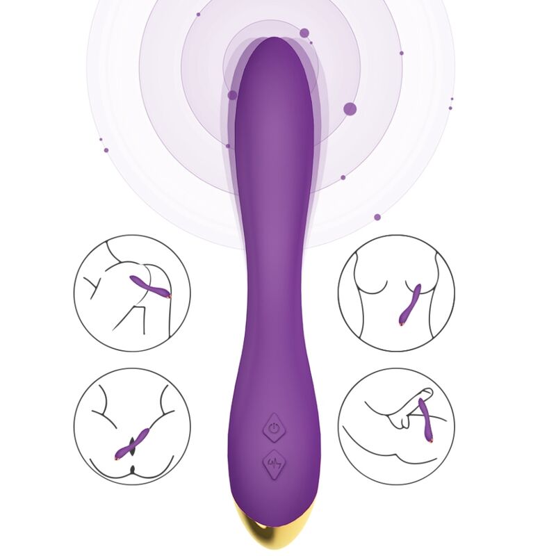 Vibromasseur multiposition Flamingo violet – Armony