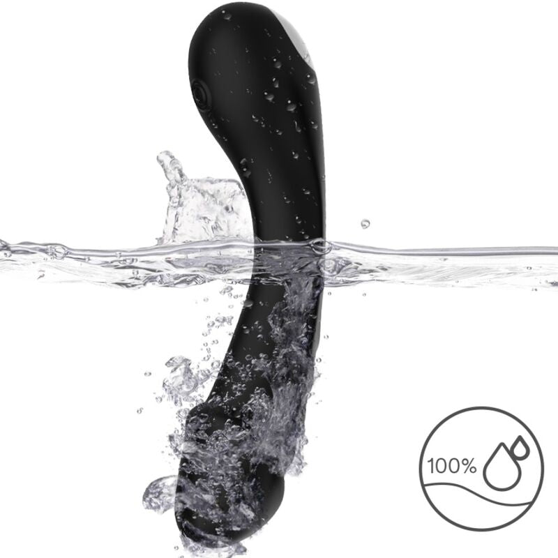 Gode vibrant Point G noir en silicone – Armony