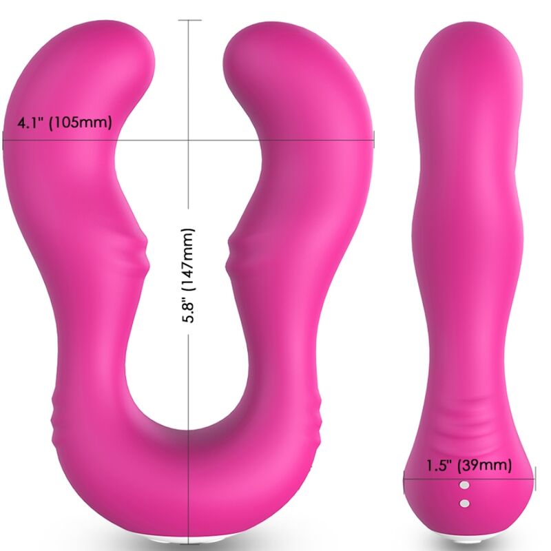 Vibromasseur double Seraph fuchsia avec télécommande – Armony – vue 3