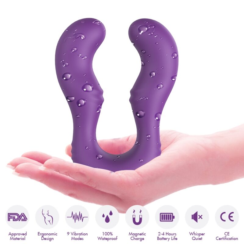 Vibromasseur double Seraph violet avec télécommande – Armony – vue 4