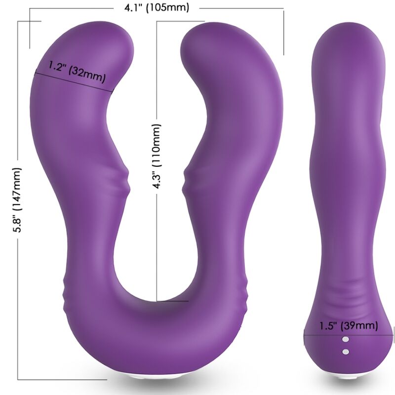 Vibromasseur double Seraph violet avec télécommande – Armony – vue 3