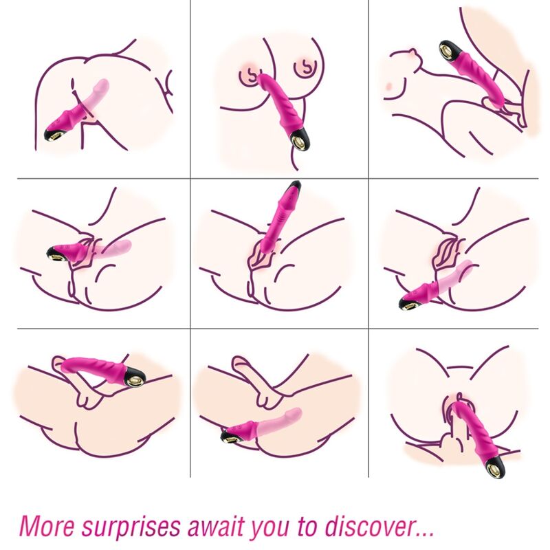 Gode vibromasseur rotatif Joyblade fuchsia – Armony – vue 2