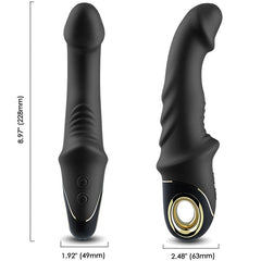 Gode vibromasseur rotatif Joyblade noir – Armony – vue principale sur fond blanc