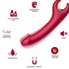 Vibromasseur rotatif Prince Dildo rouge – Armony – vue principale sur fond blanc