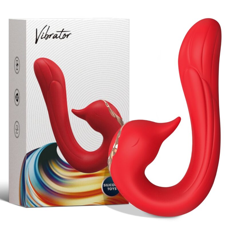 Vibromasseur multiposition chauffant Delfin rouge – Armony – vue 5