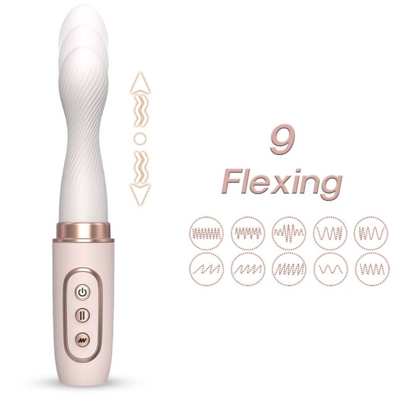 Vibromasseur rotatif télescopique automatique jaune – Armony – vue 2