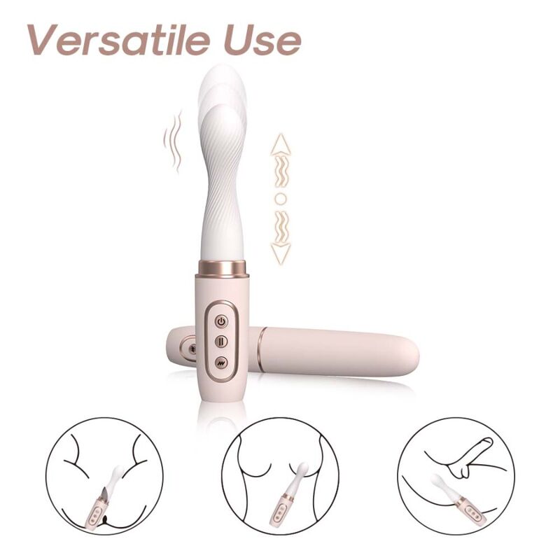 Vibromasseur rotatif télescopique automatique jaune – Armony – vue 4