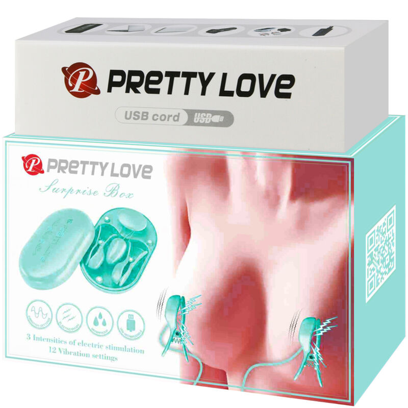 Pinces d’électrostimulation Surprise bleues – Pretty Love — vue 8