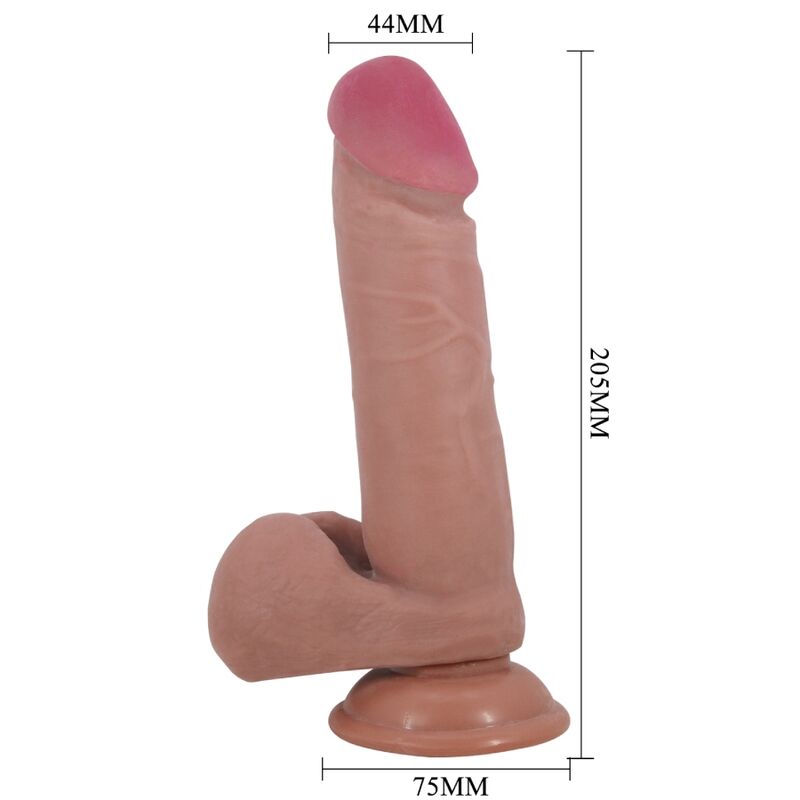 Gode réaliste Sliding Skin 20,5 cm marron – Pretty Love — vue 3