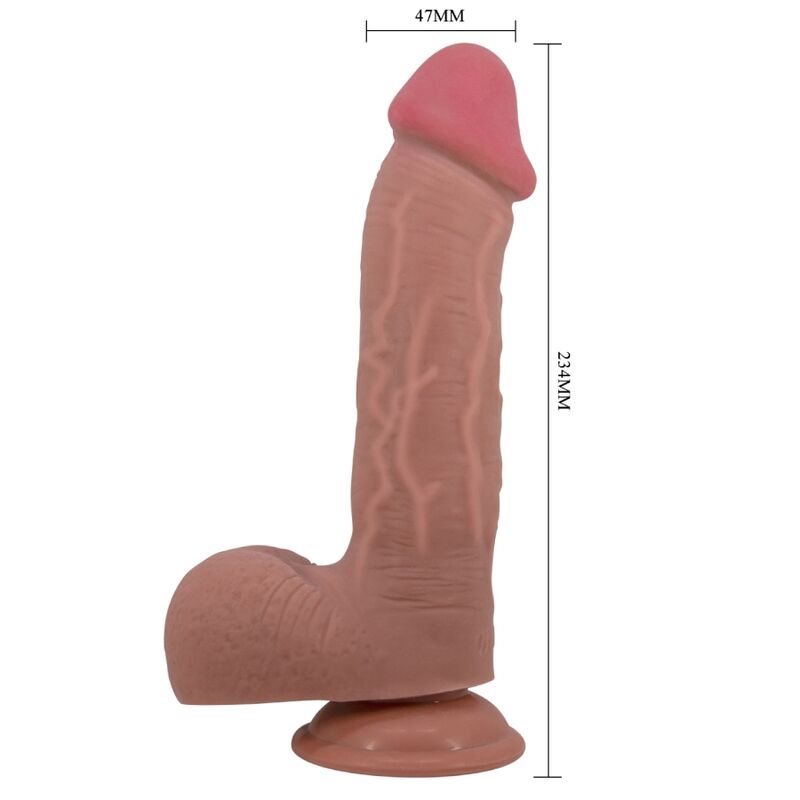 Gode réaliste Sliding Skin 23,4 cm marron – Pretty Love — vue 4