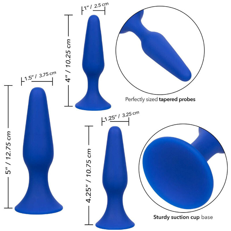 Gode réaliste Alex 10,25 cm bleu – Calexotics — vue 3