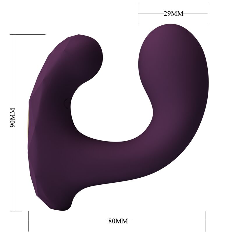 Vibromasseur Billy violet en forme de C – Pretty Love – vue complémentaire