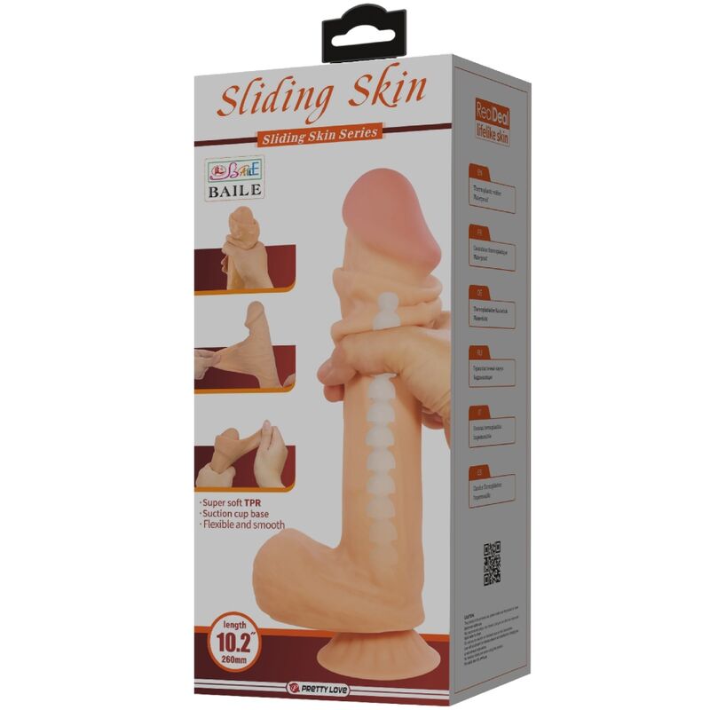 Gode réaliste Sliding Skin 26 cm chair – Pretty Love — vue 7