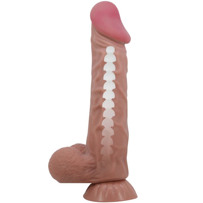Gode réaliste Sliding Skin 24 cm marron – Pretty Love — vue 4