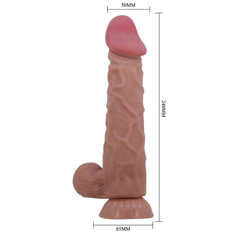 Gode réaliste Sliding Skin 24 cm marron – Pretty Love — vue 5