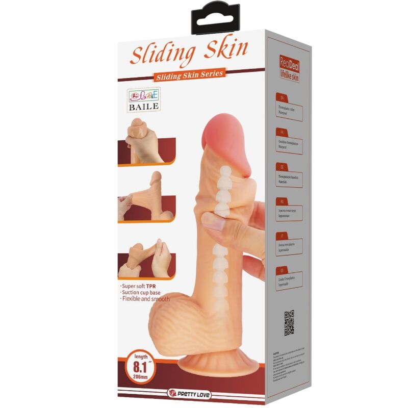 Gode réaliste Sliding Skin 20,6 cm – Pretty Love — vue 7