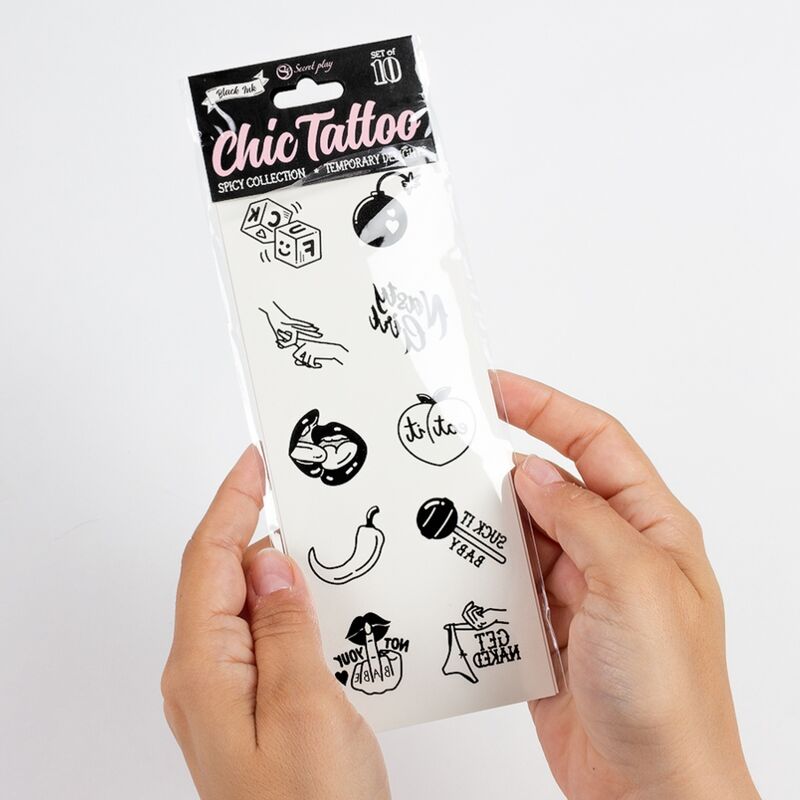Tatouages temporaires Spicy Collection, lot de 10 – Secretplay — vue 4