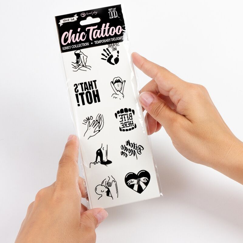 Tatouages temporaires Kinky Collection, lot de 10 – Secretplay — vue 4