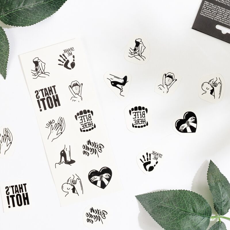 Tatouages temporaires Kinky Collection, lot de 10 – Secretplay — vue 3