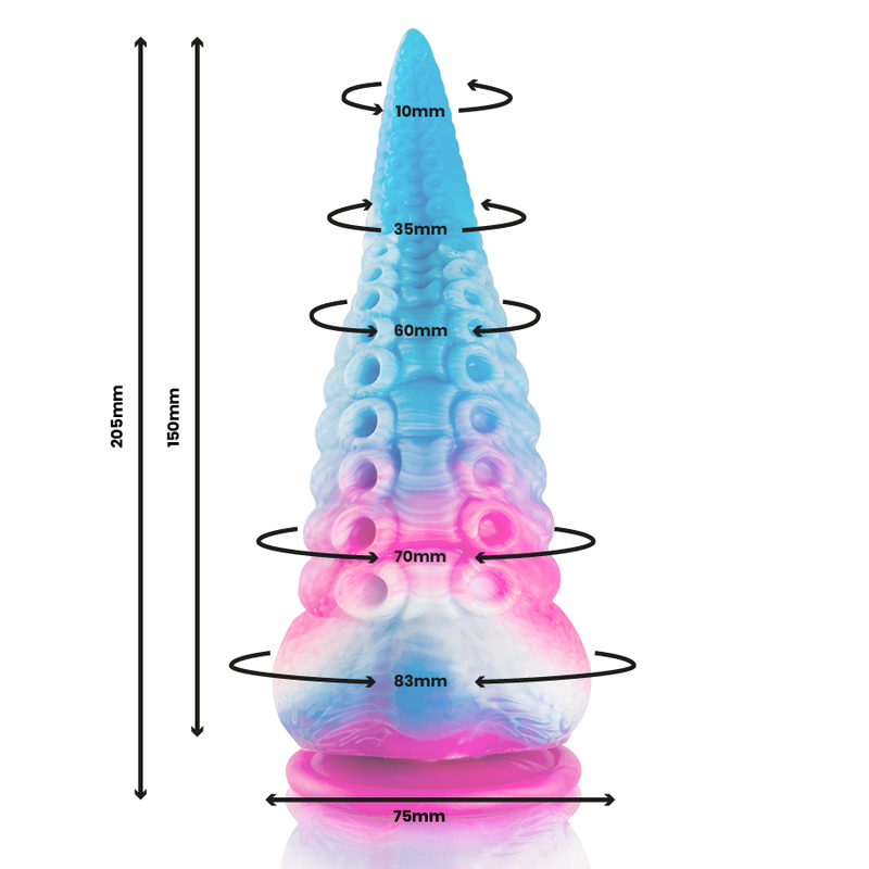 EPIC - Gode tentacle bleu phorcys grande taille – vue 5