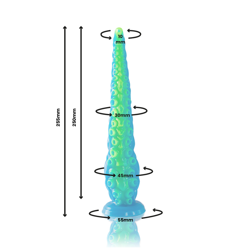 EPIC - Gode tentacle mince fluorescent scylla petite taille – vue 3