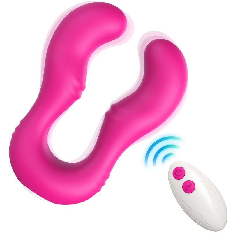 Vibromasseur double Seraph fuchsia avec télécommande – Armony – vue principale sur fond blanc