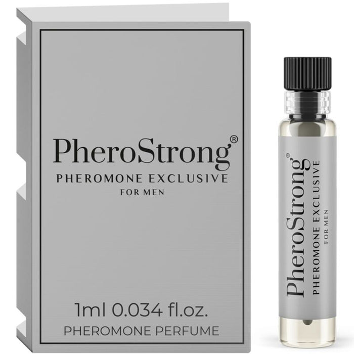 Parfum aux phéromones Exclusive for Men 1 ml – PheroStrong – vue principale sur fond blanc