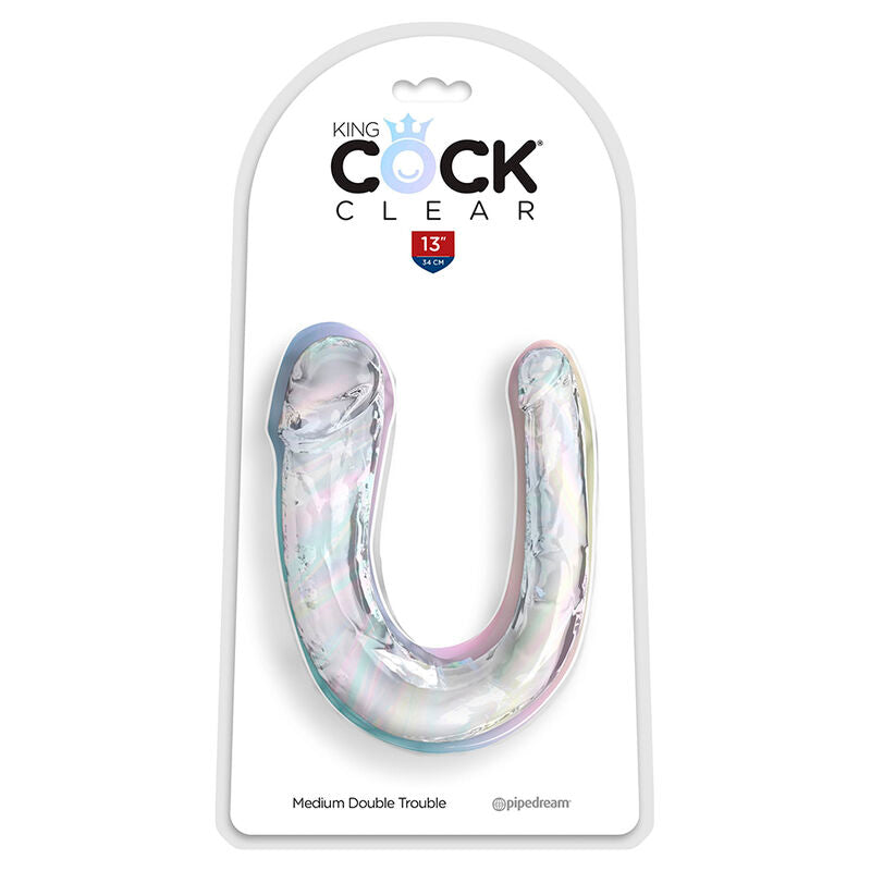 Double gode Double Trouble 33 cm transparent – King Cock — vue 2