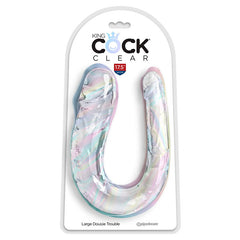 Double gode Double Trouble 44 cm transparent – King Cock — vue 2