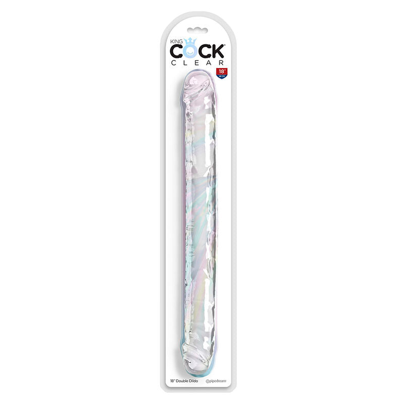 Double gode Double Trouble 46 cm transparent – King Cock — vue 4