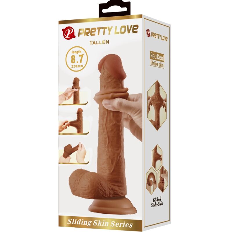 Gode réaliste 22 cm marron – Pretty Love — vue 6