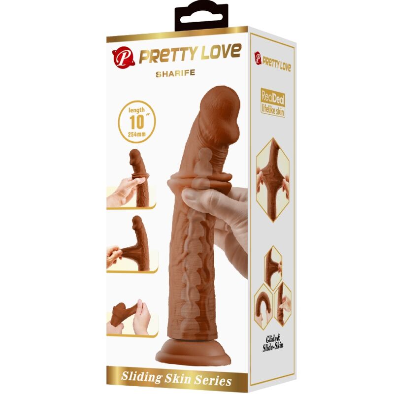 Gode réaliste Sharife 25 cm marron – Pretty Love — vue 6