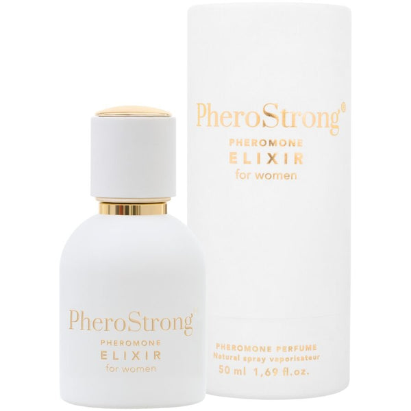 Élixir parfumé pour femmes 50 ml – PheroStrong sur fond blanc