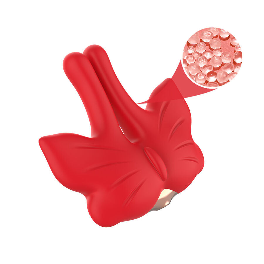 ARMONY - PINCES À TÉTONS MAGNÉTIQUES À VIBRATION FORME PAPILLON ROUGES – vue 6